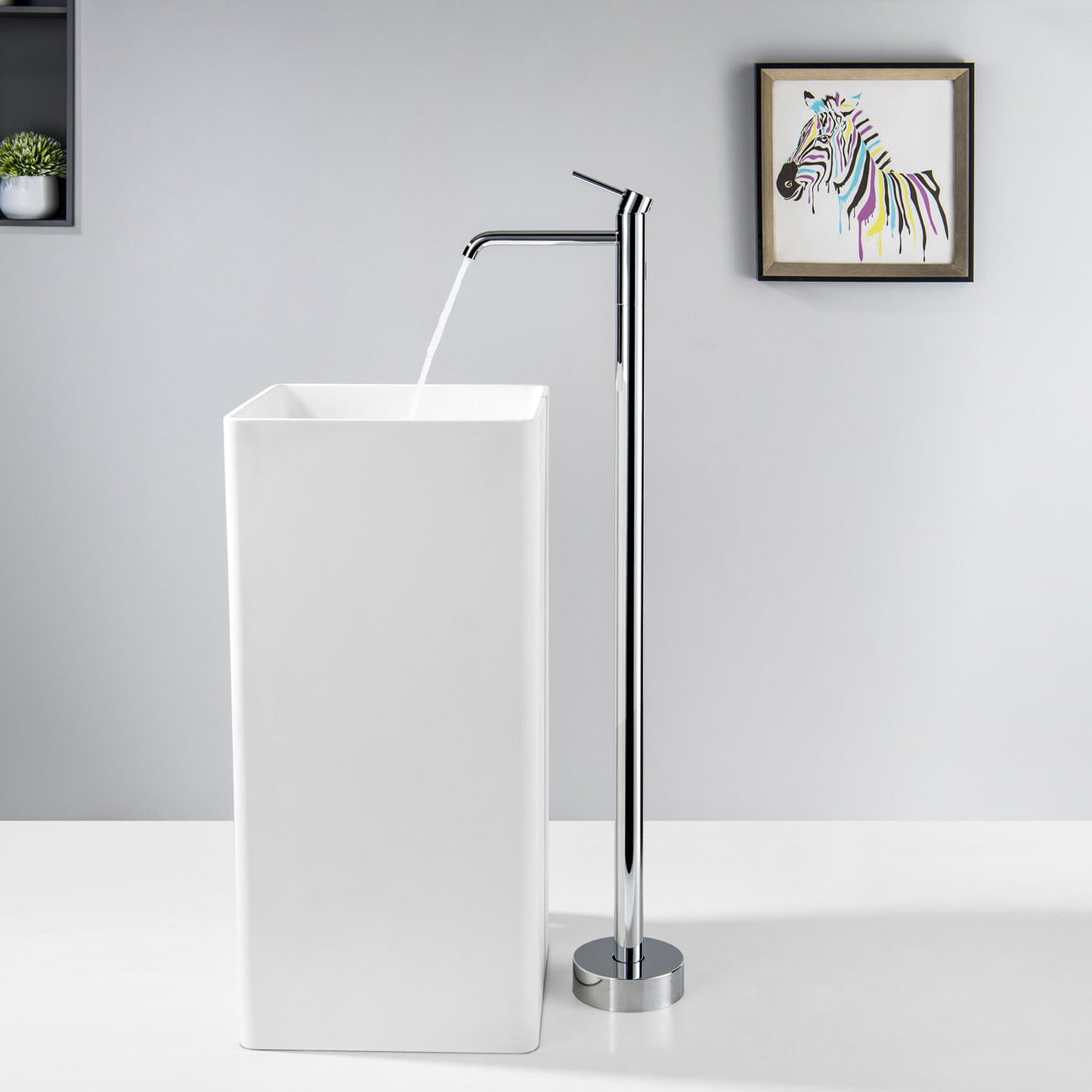 Circular Floor mounted Basin mixer TF0900011