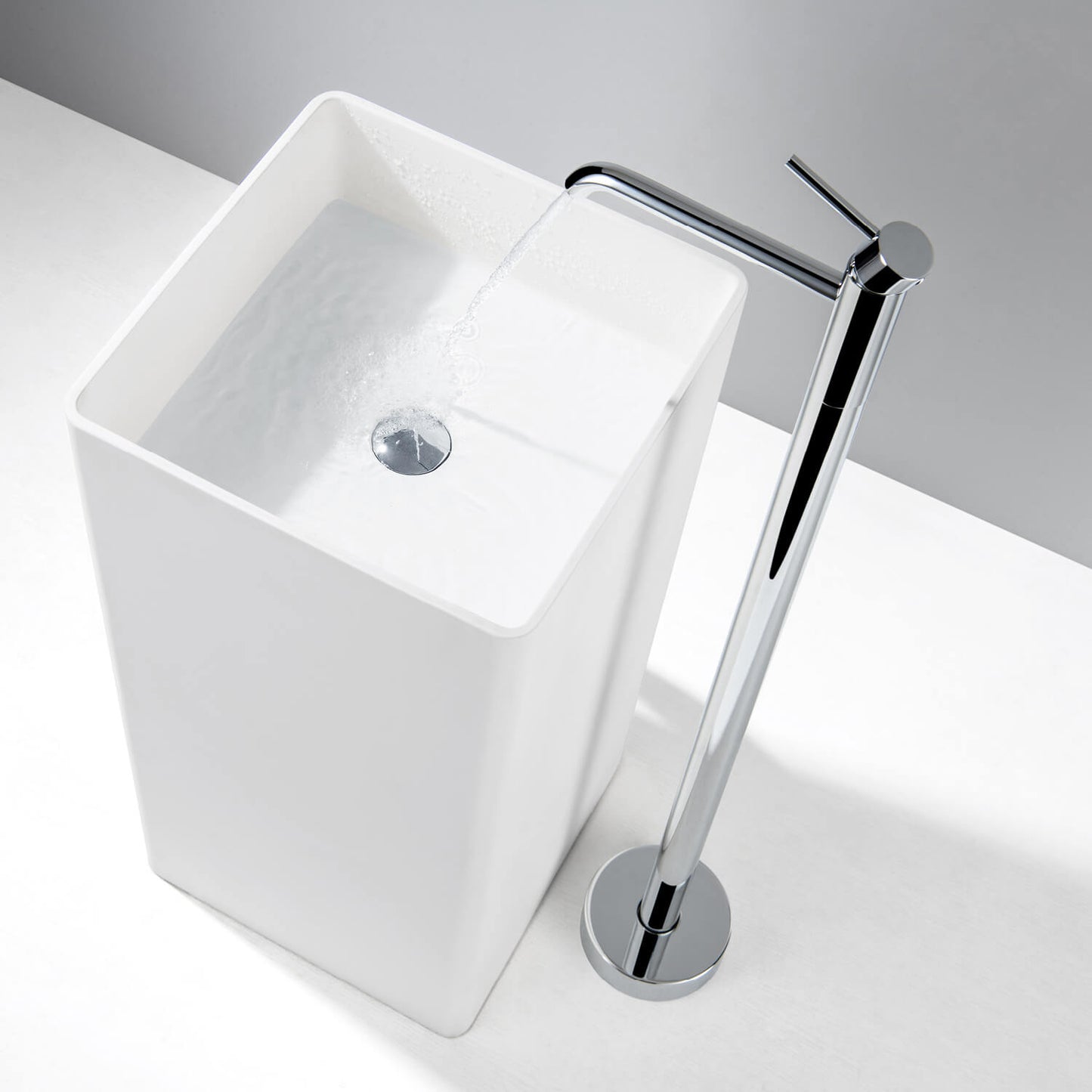 Circular Floor mounted Basin mixer TF0900011