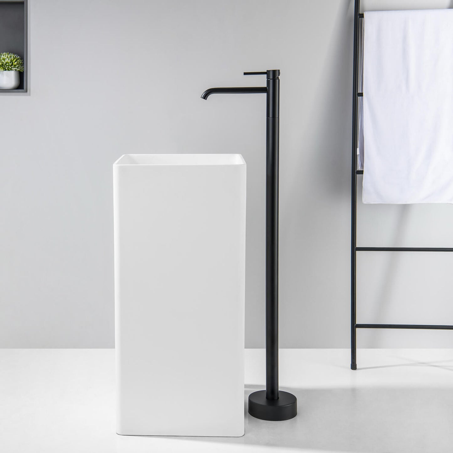 Circular Floor mounted Basin mixer TF0900011