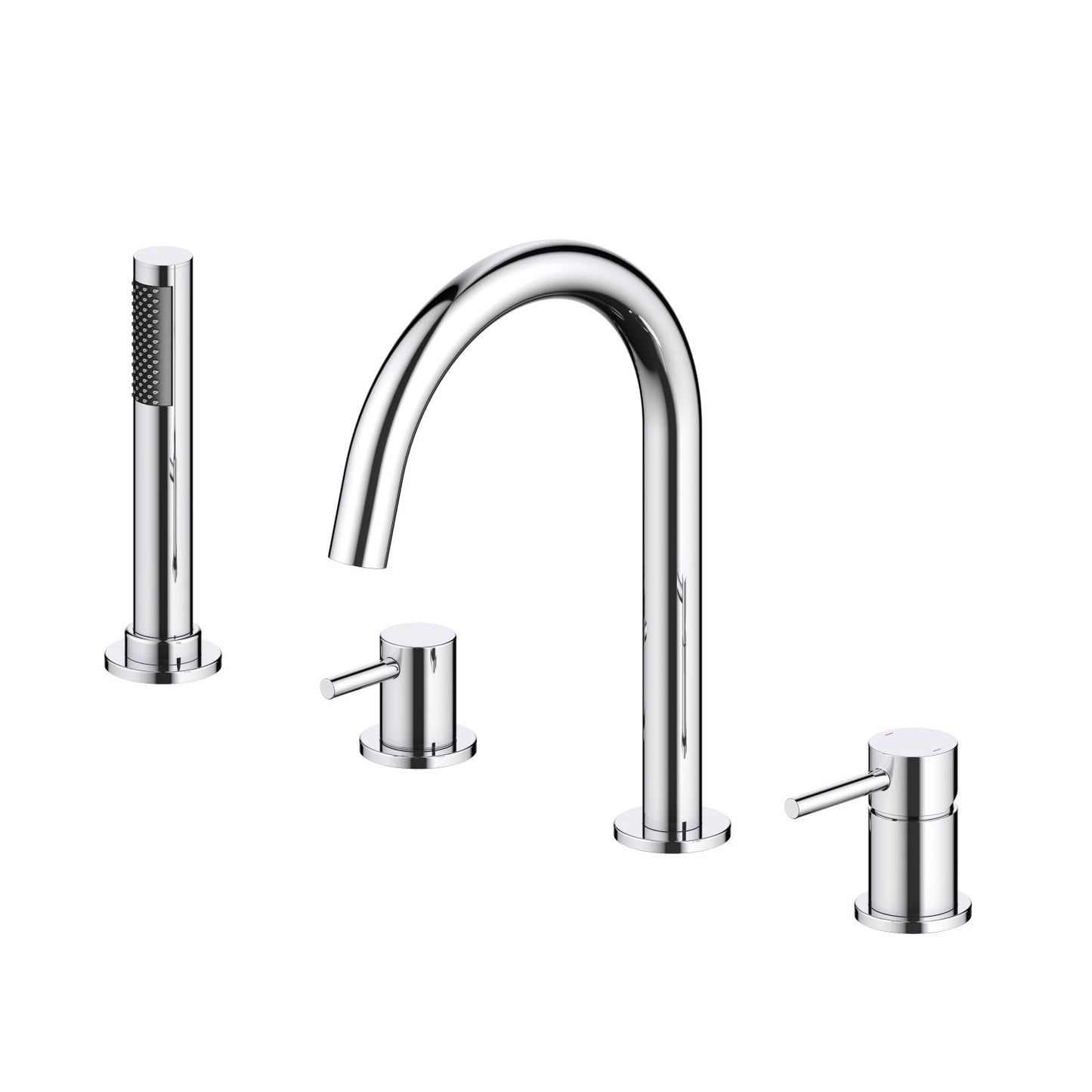 Circular 4-holes Desk mounted Bathtub Faucet with brass hand shower TF0901015