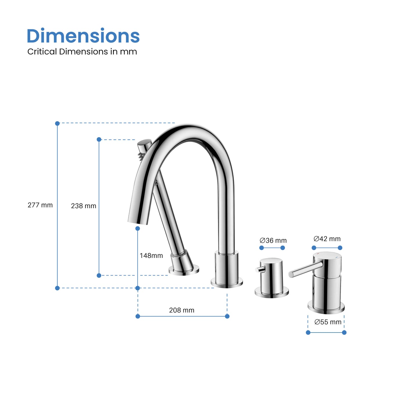 Circular 4-holes Desk mounted Bathtub Faucet with brass hand shower TF0902015