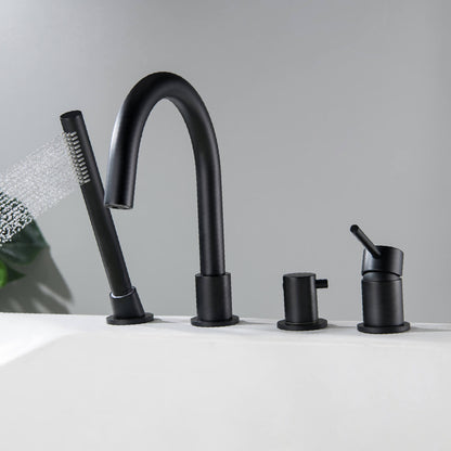 Circular 4-holes Desk mounted Bathtub Faucet with brass hand shower TF0902015