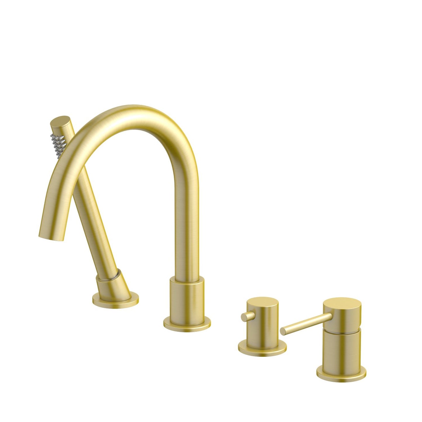 Circular 4-holes Desk mounted Bathtub Faucet with brass hand shower TF0902016
