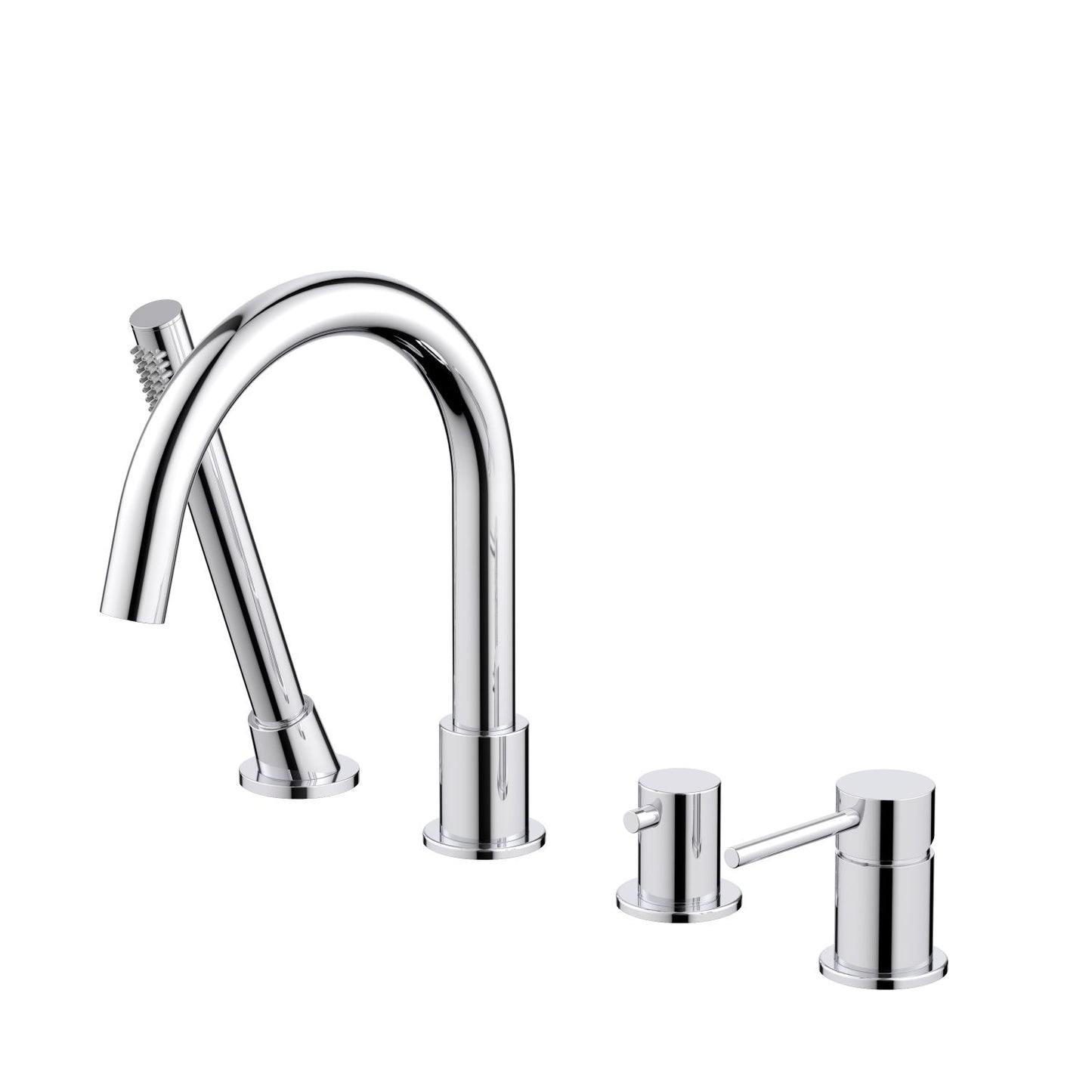Circular 4-holes Desk mounted Bathtub Faucet with brass hand shower TF0902016