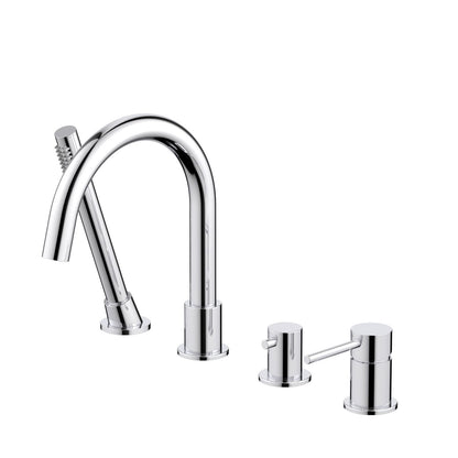 Circular 4-holes Desk mounted Bathtub Faucet with brass hand shower TF0902016