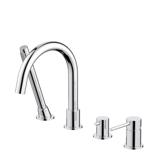 Circular 4-holes Desk mounted Bathtub Faucet with brass hand shower TF0902016