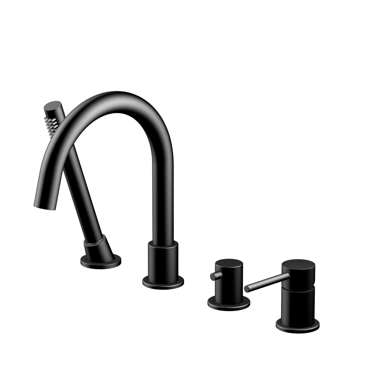 Circular 4-holes Desk mounted Bathtub Faucet with brass hand shower TF0902016