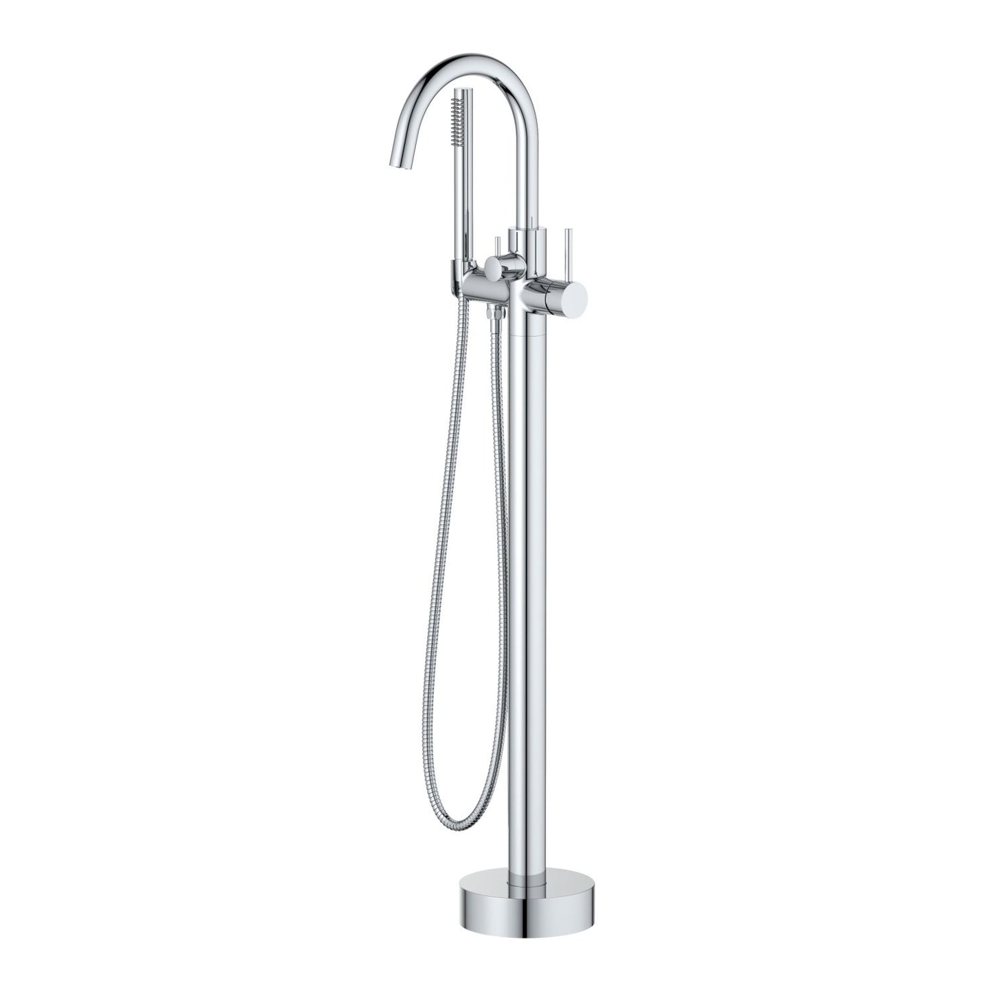 Aquavit Circular Freestanding Tub Faucet with high arc spout TF0903011