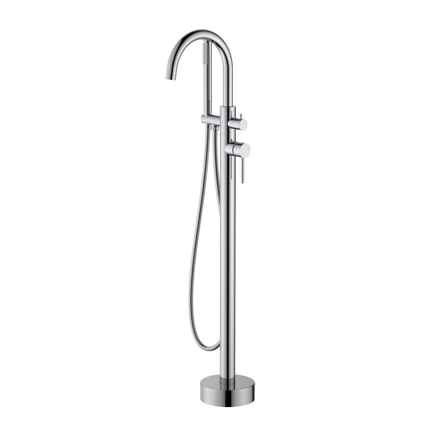 Aquavit Circular Freestanding Tub Faucet with high arc spout TF0905011