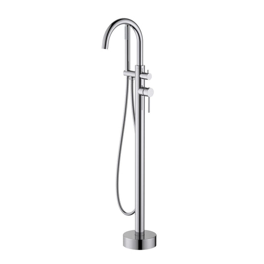 Aquavit Circular Freestanding Tub Faucet with high arc spout TF0905011