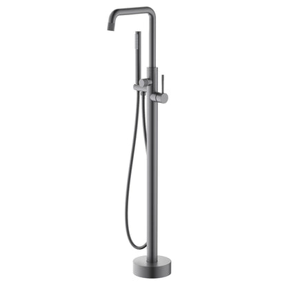 Circular Knurled handle Freestanding Bathtub Faucet TF0907011