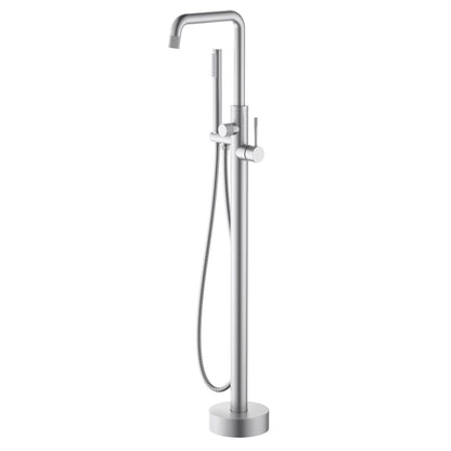 Circular Knurled handle Freestanding Bathtub Faucet TF0907011