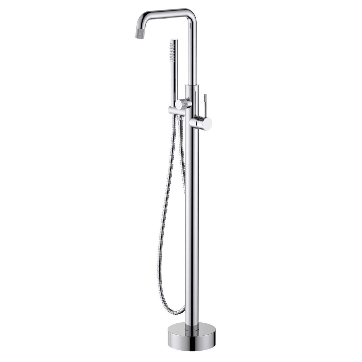 Circular Knurled handle Freestanding Bathtub Faucet TF0907011