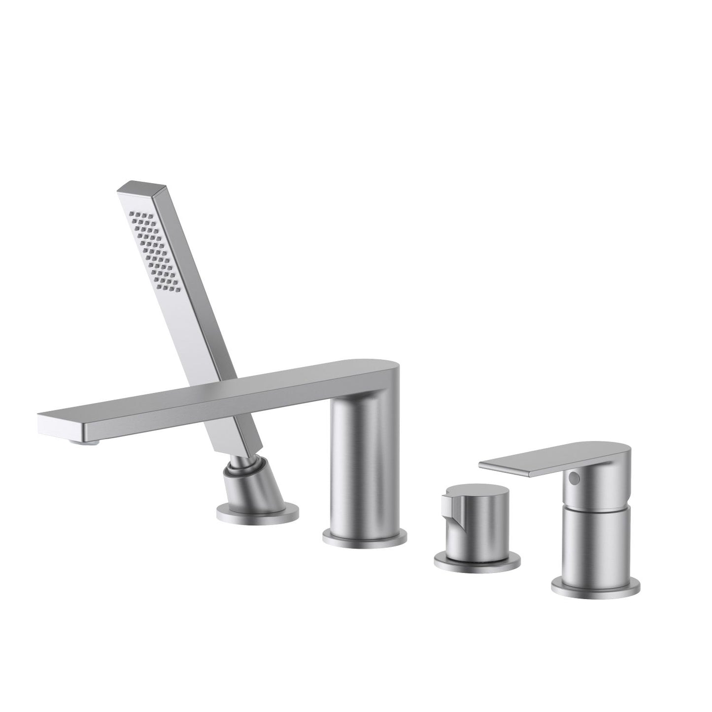 Edge 4-holes Desk mounted Bathtub Faucet with brass hand shower TF1201015