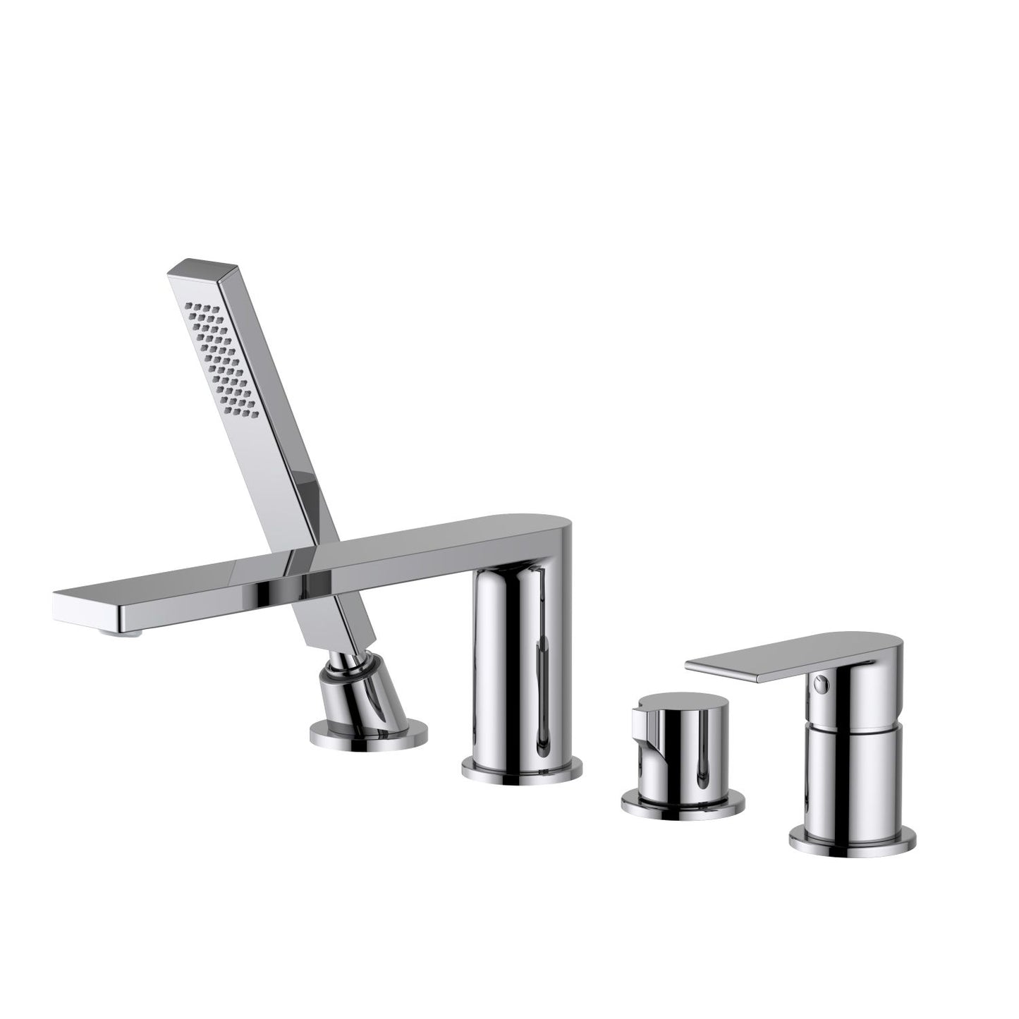 Edge 4-holes Desk mounted Bathtub Faucet with brass hand shower TF1201015