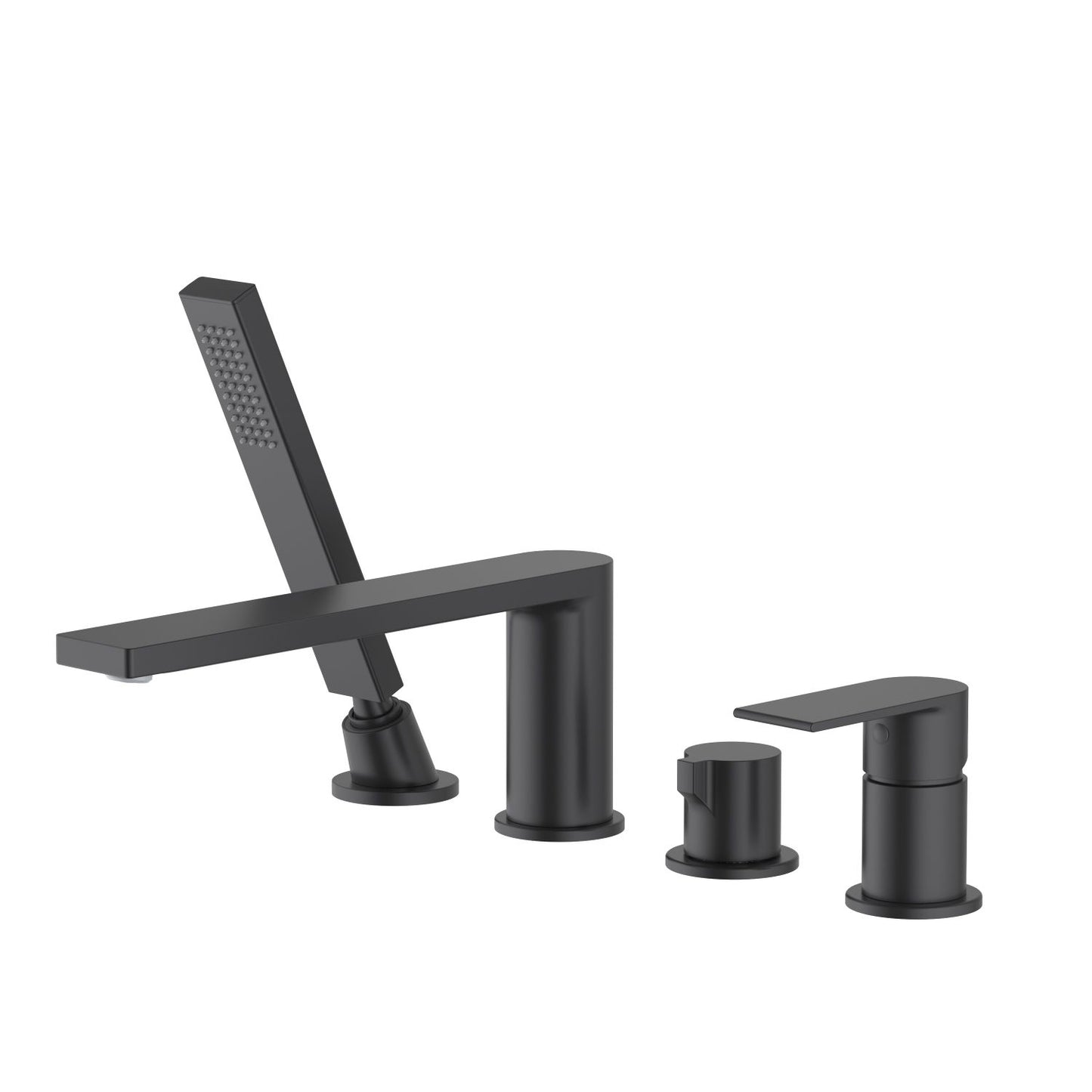 Edge 4-holes Desk mounted Bathtub Faucet with brass hand shower TF1201015