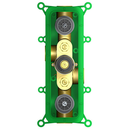 Two-outlet shower valve with independent on-off controls