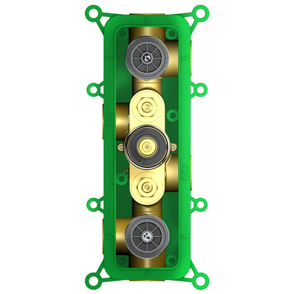 4-Outlet Thermostatic Rough-In Shower Valve with Dual 2-Way Diverter Controls TSV53401