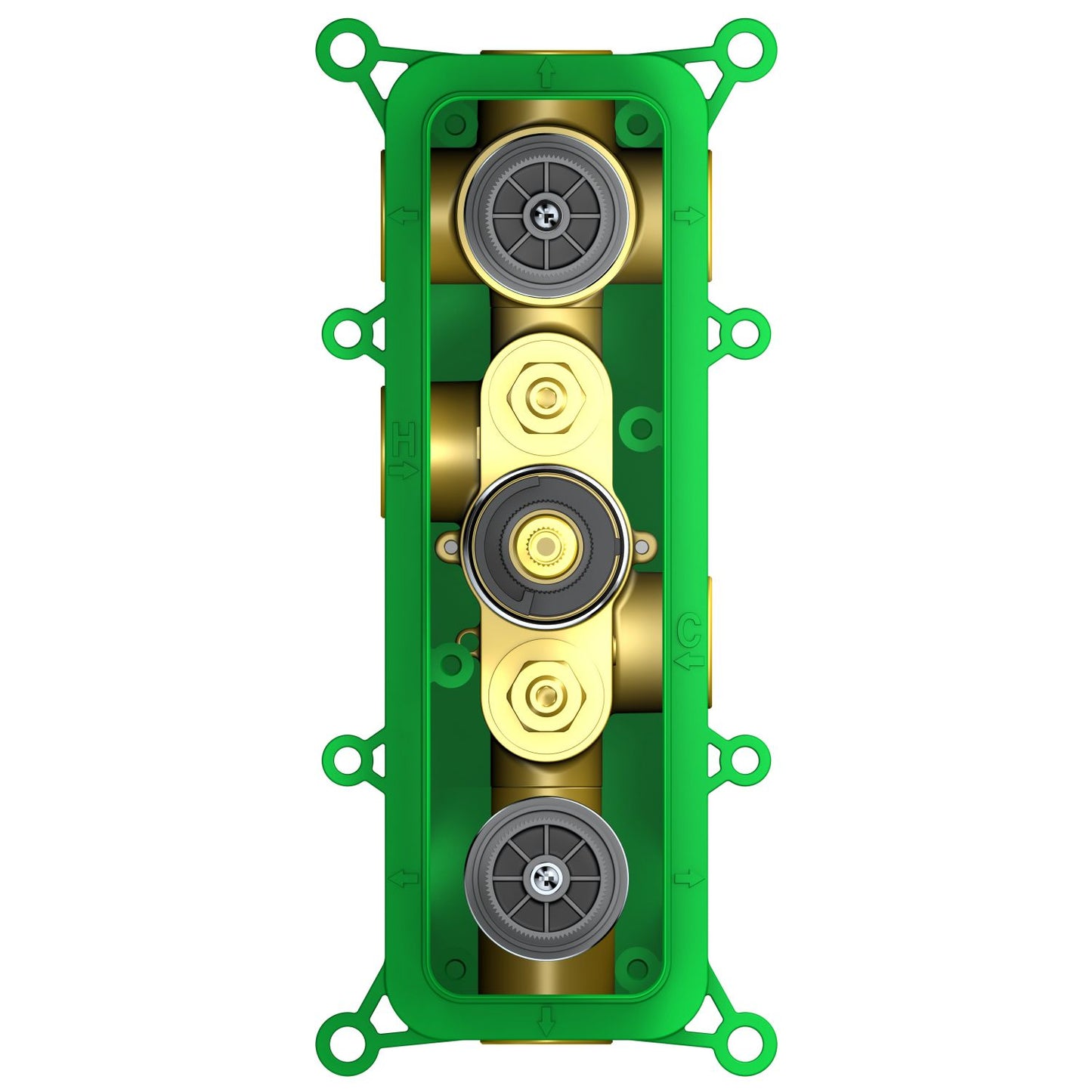4-outlet shower valve supporting two simultaneous functions