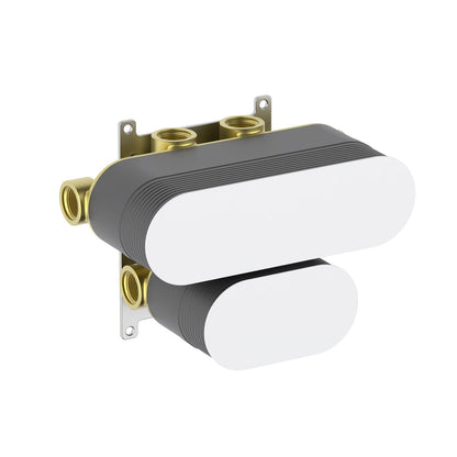 Aquavit TSVC5400 four-outlet concealed thermostatic rough-in valve with protective half box