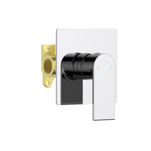 Aquavit Blaze chrome one-outlet concealed shower mixer VT0111102 with square trim plate