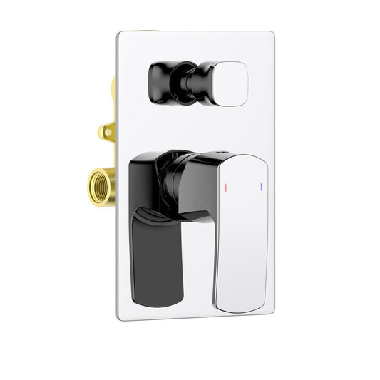 Aquavit Cascade chrome two-outlet concealed shower mixer with ceramic diverter VT0312202