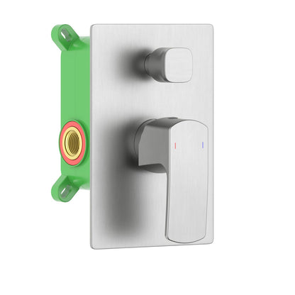 Aquavit Cascade brushed nickel two-outlet concealed shower valve and trim kit VT0322201
