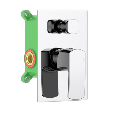 Aquavit Cascade chrome two-outlet concealed shower valve and trim kit VT0322201