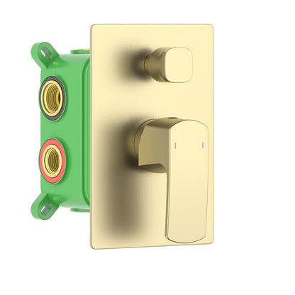 Aquavit Cascade brushed gold three-outlet concealed shower valve and trim kit VT0322301