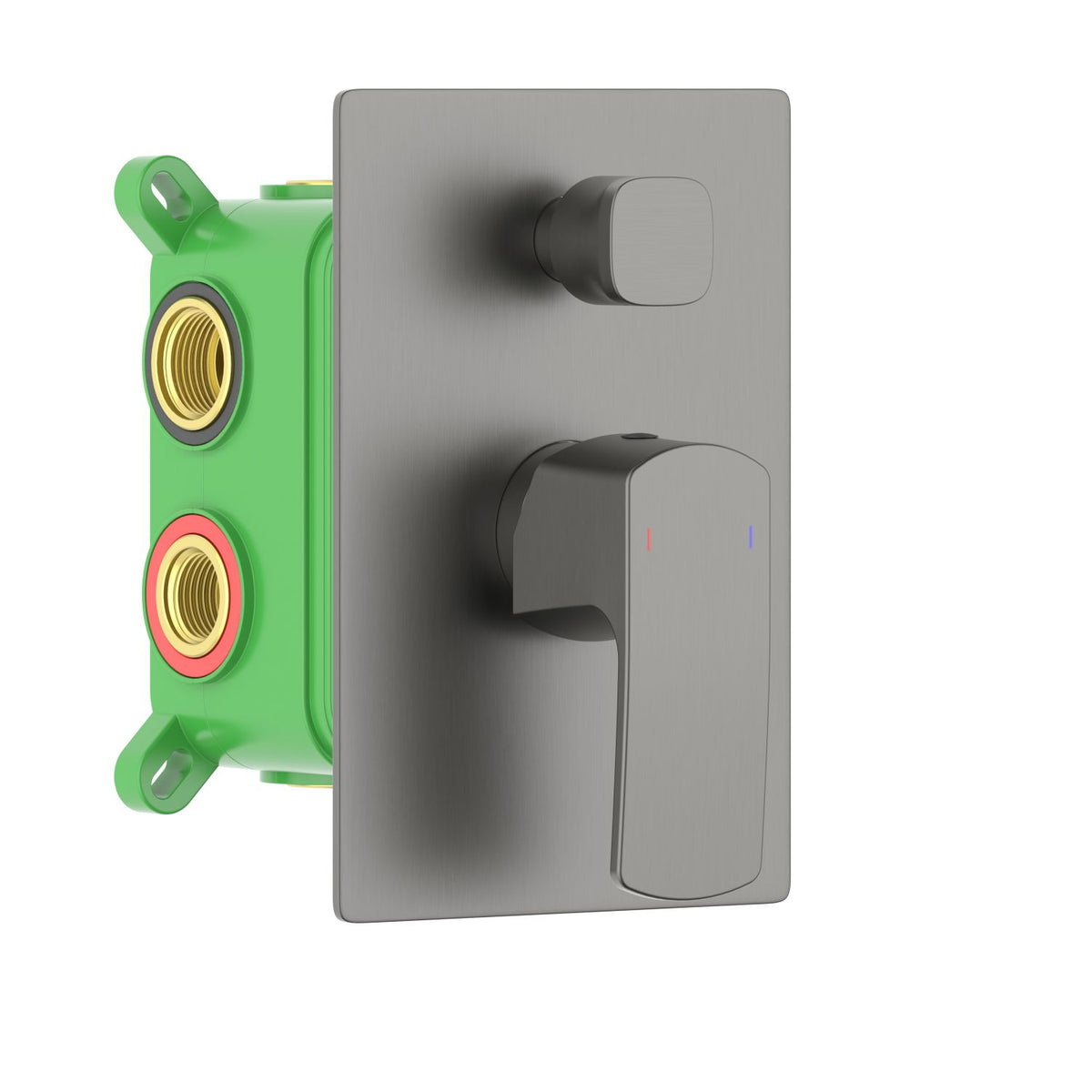 Aquavit Cascade brushed gunmetal three-outlet concealed shower valve and trim kit VT0322301