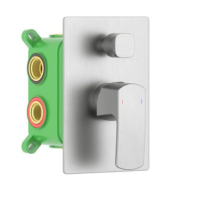 Aquavit Cascade brushed nickel three-outlet concealed shower valve and trim kit VT0322301