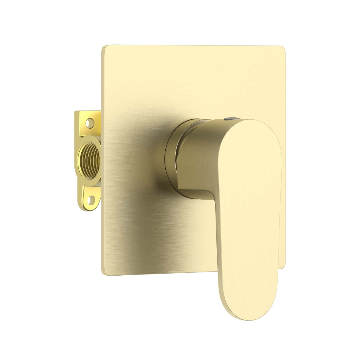 Aquavit Tender brushed gold one-outlet concealed shower mixer with 120 mm square trim VT0411102