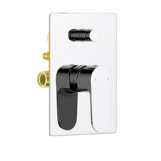 Tender concealed shower mixer with 2 outlet auto-return diverter VT0412201