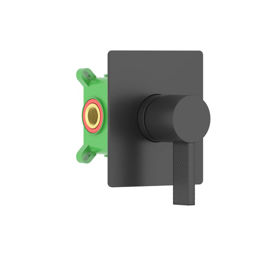 Aquavit Knox matte black one-outlet concealed shower mixer VT0521101