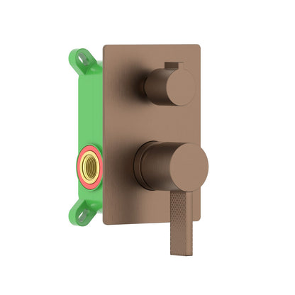 Aquavit Knox brushed bronze two-outlet concealed shower mixer VT0522201