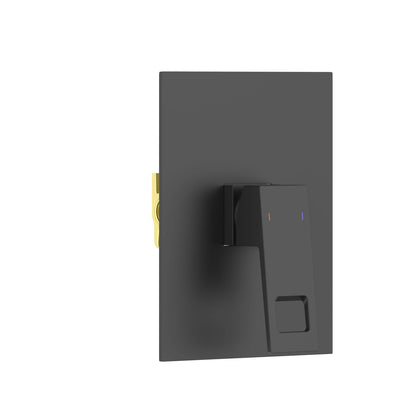 Aquavit Hollow matte black one-outlet concealed shower mixer VT0611101