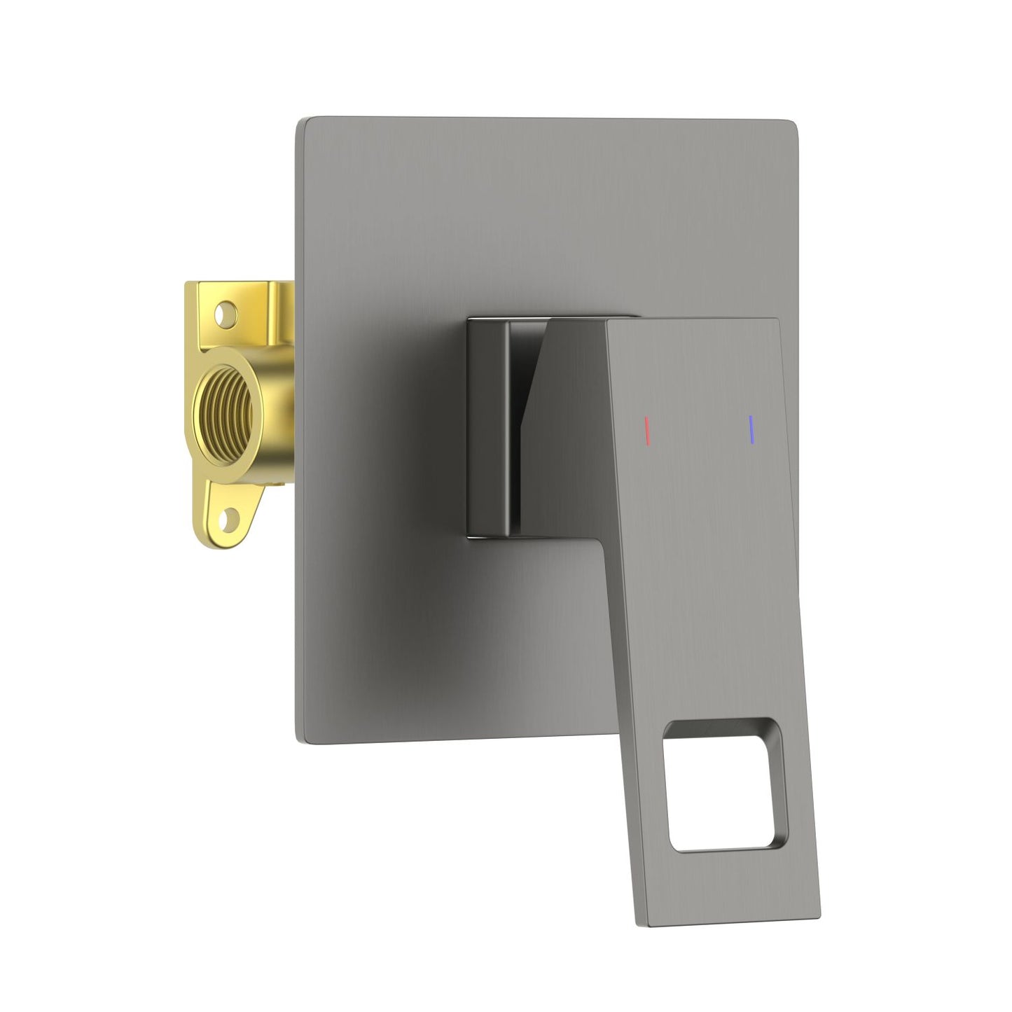 Hollow Concealed shower mixer with 1 outlet with small stainless steel plate VT0611101