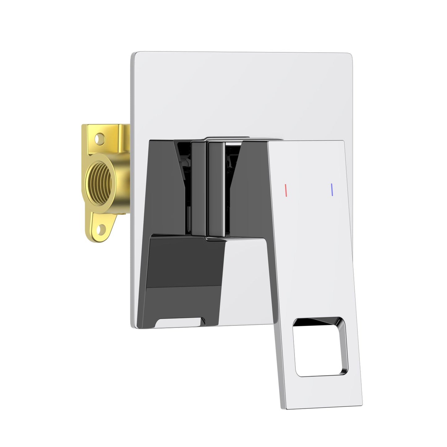Hollow Concealed shower mixer with 1 outlet with small stainless steel plate VT0611101