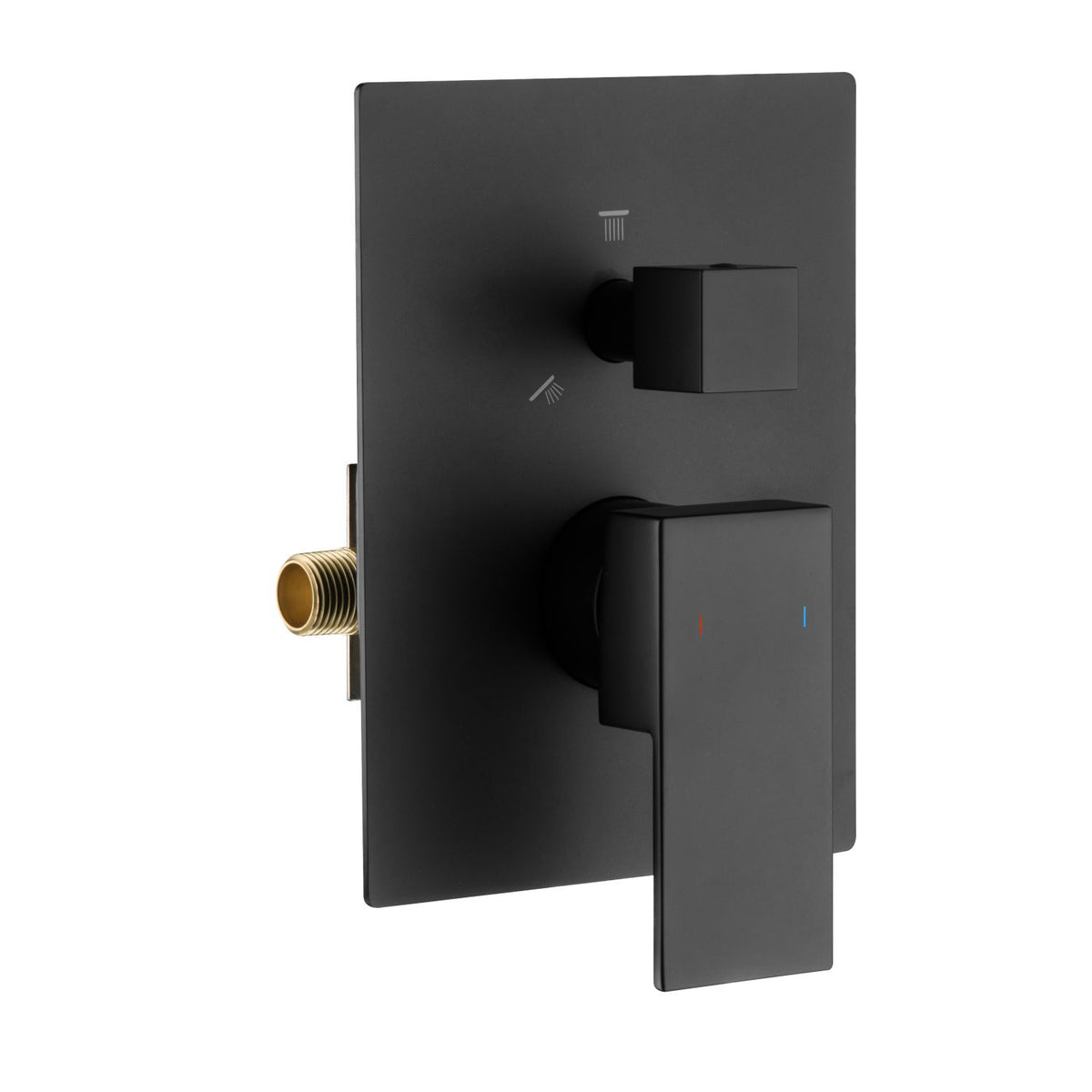 Aquavit CUBE matte black two-way pressure-balance shower mixer VT0842201