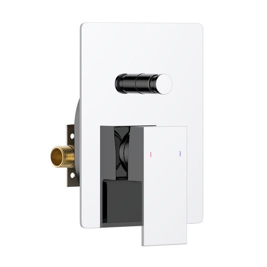 Aquavit CUBE chrome two-way pressure-balance shower mixer with push-button diverter VT0842202