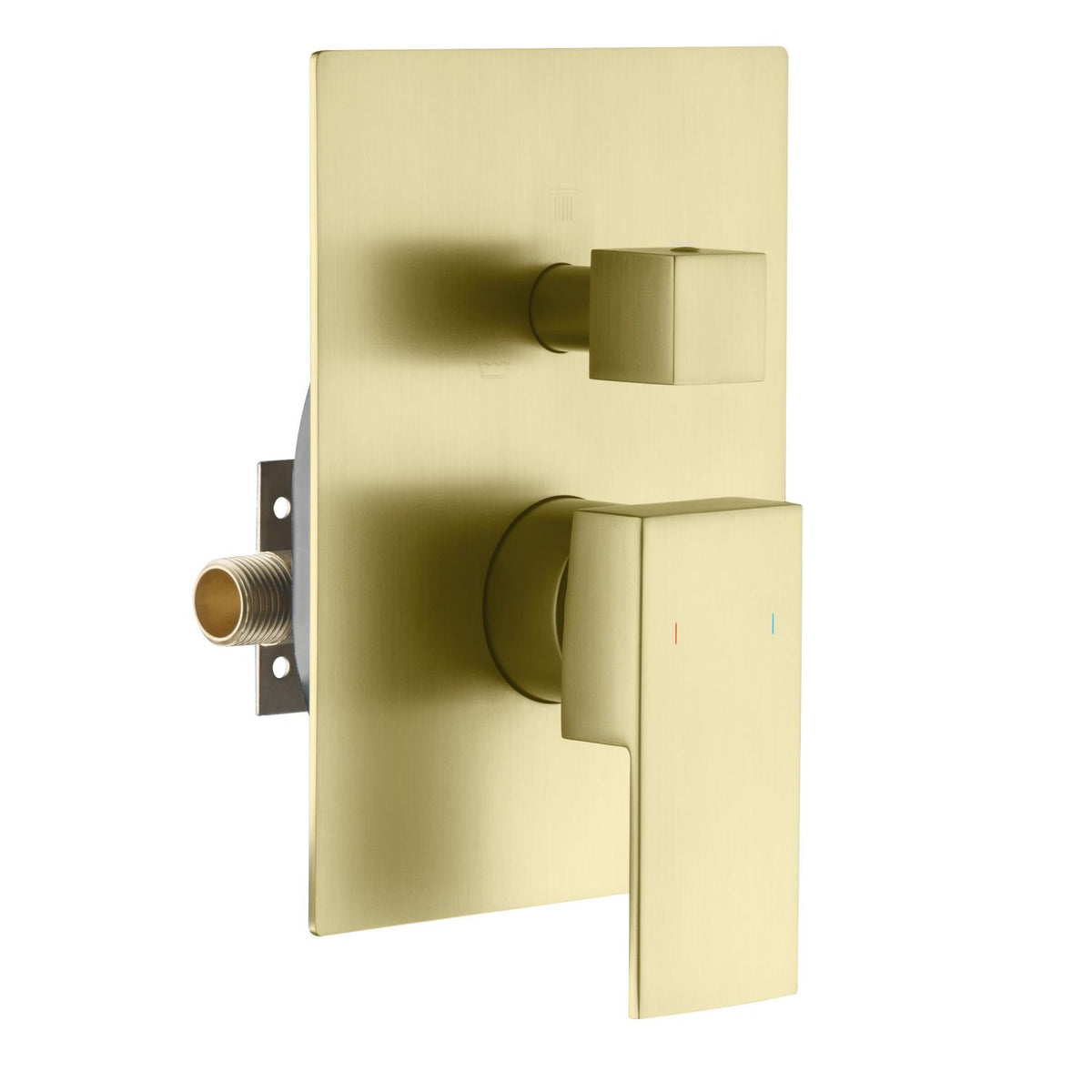 Aquavit CUBE brushed gold three-way pressure-balance shower mixer with ceramic diverter VT0842301