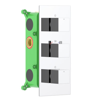 Concealed shower valve with 3 mm SUS304 trim plate