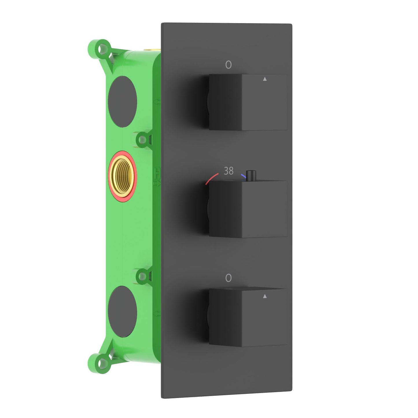 Thermostatic shower valve for two simultaneous shower functions