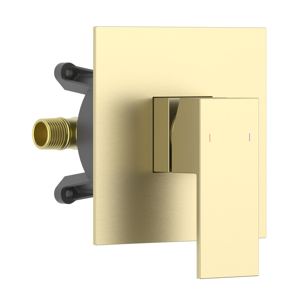 Aquavit brushed gold square one-outlet pressure-balance shower valve and trim kit VT0881101