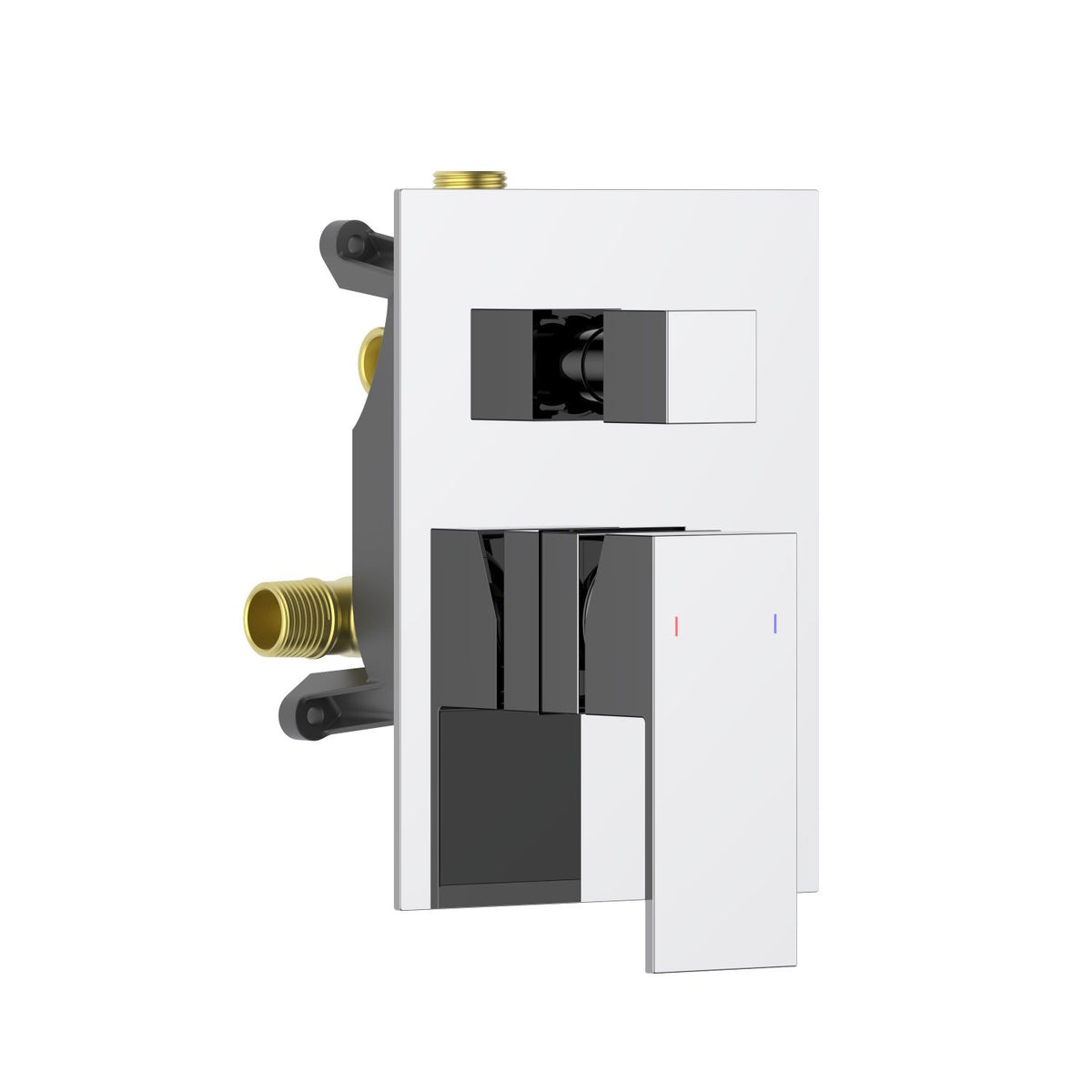 Aquavit CUBE chrome two-outlet pressure-balance shower valve and trim kit VT0882201