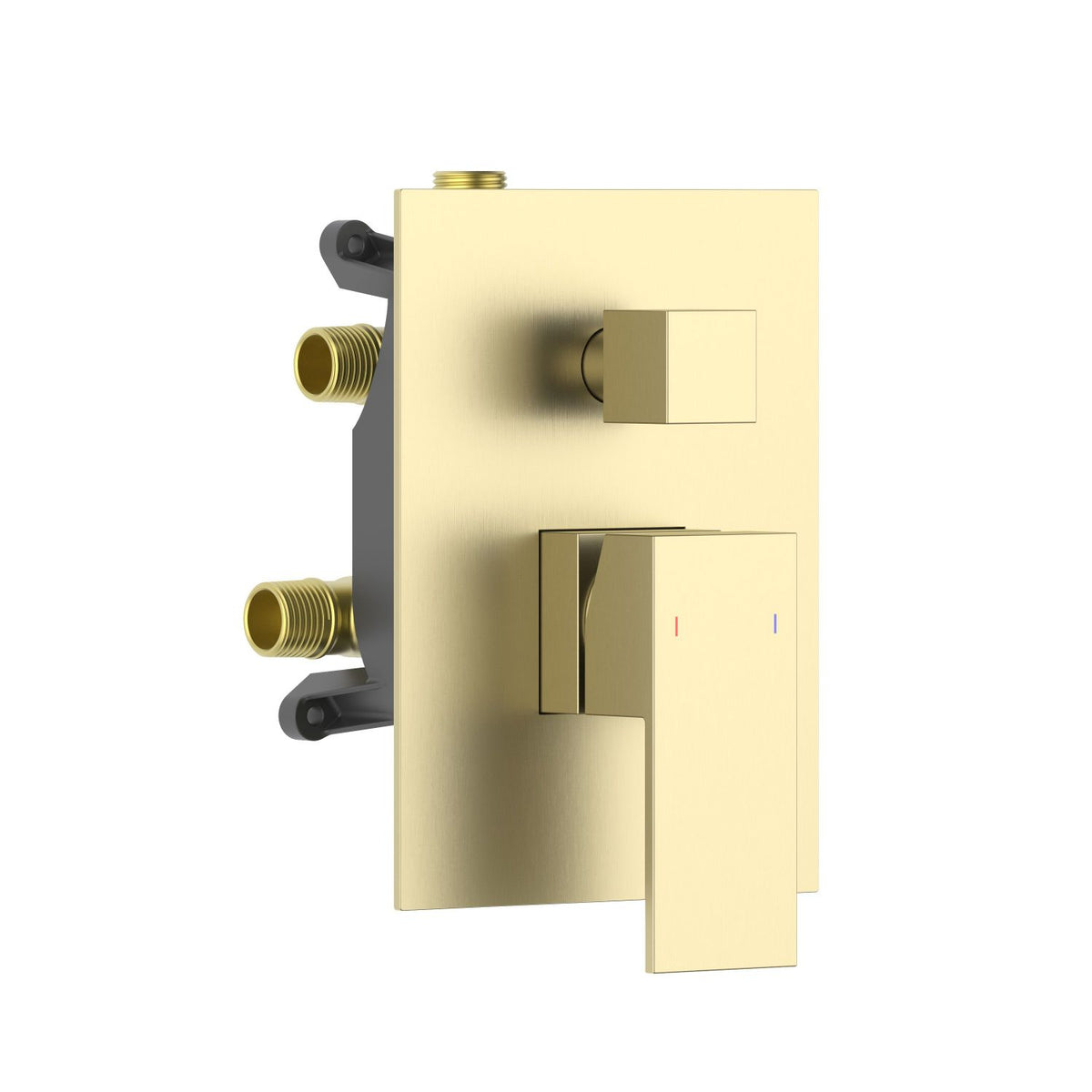 Aquavit CUBE brushed gold three-outlet pressure-balance shower valve and trim kit VT0882301
