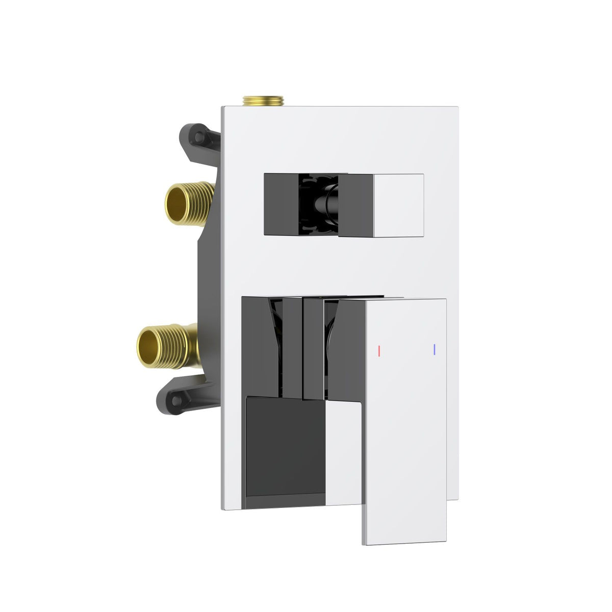Aquavit CUBE chrome three-outlet pressure-balance shower valve and trim kit VT0882301