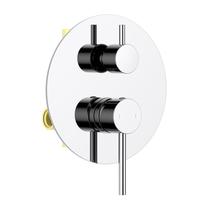 Circular Concealed brass shower mixer with 2 outlets VT0912202