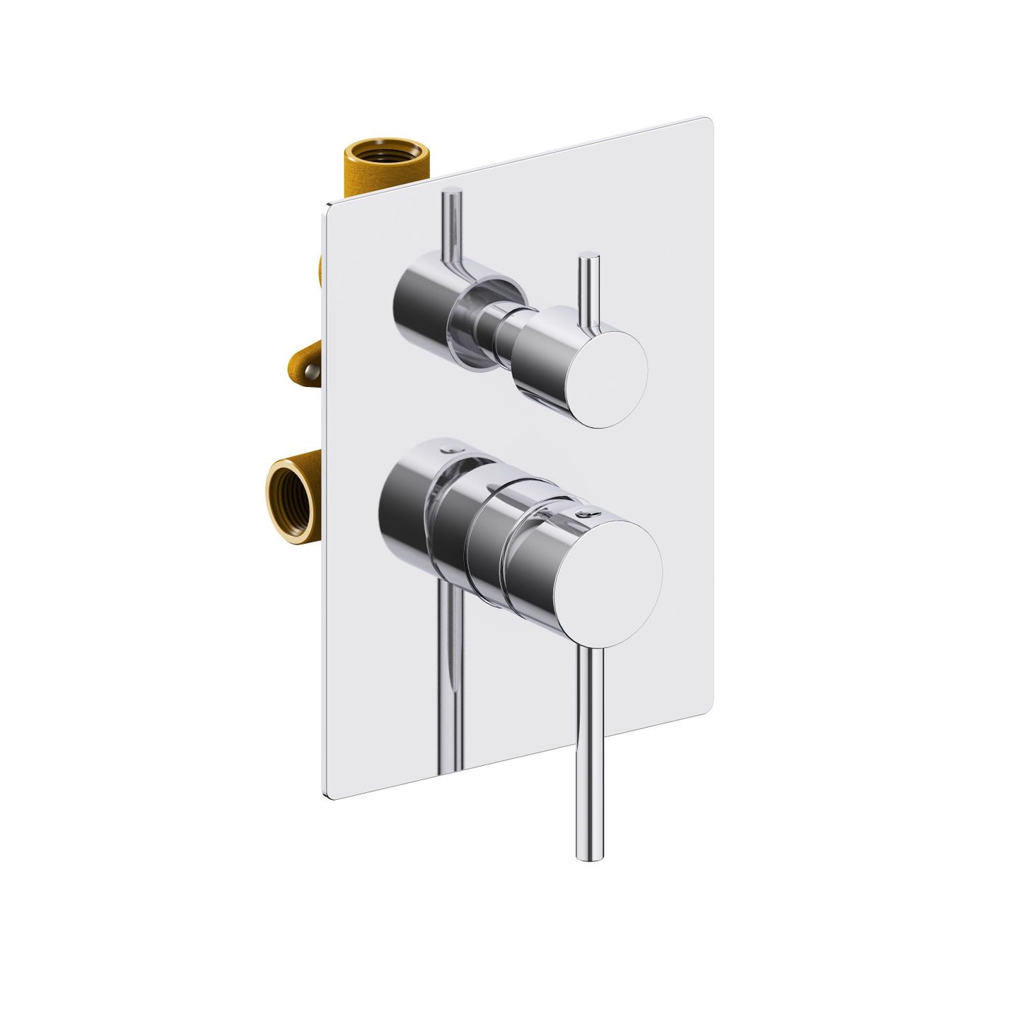 Circular Concealed brass shower mixer with 2 outlets VT0912203