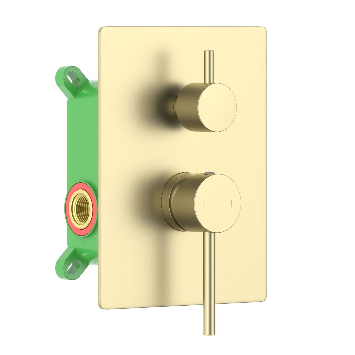 Circular Concealed shower valve with box 2 outlet +